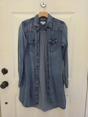 Merona Long Sleeve Denim Button-up Tunic